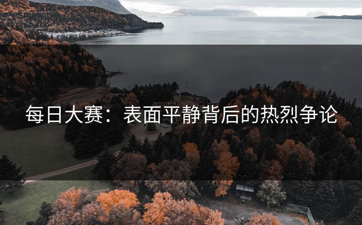 每日大赛：表面平静背后的热烈争论